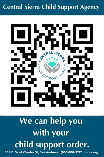 Central Sierra Child Support QR Code for Services